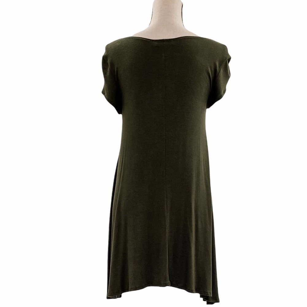 Poetry Solid Army Green Asymmetrical Sharbite Sho… - image 2